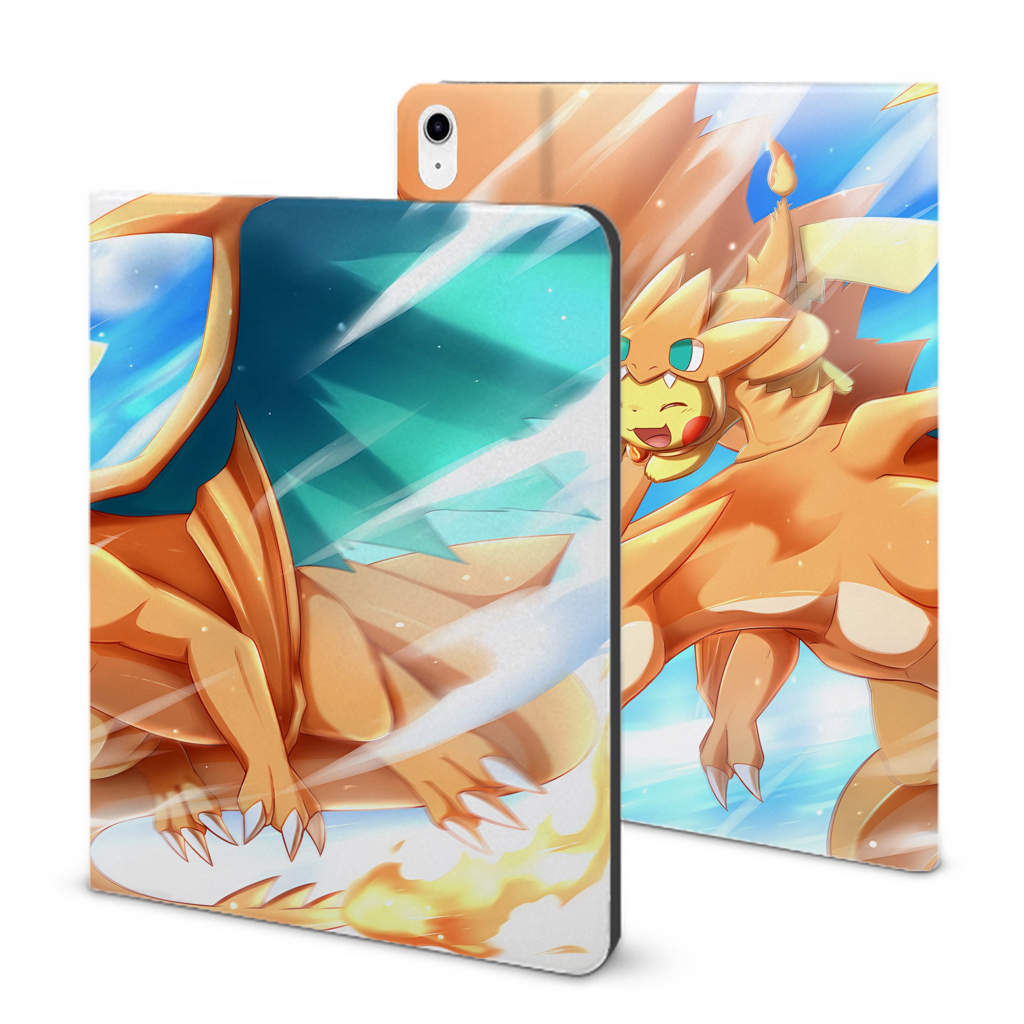 （画像用） ポケットモンスター Pokémon IPad ケース ブック型 PUレザー TPU 耐衝撃 軽量 薄型 ペン収納なし 全面保護 IPad 各モデル対応